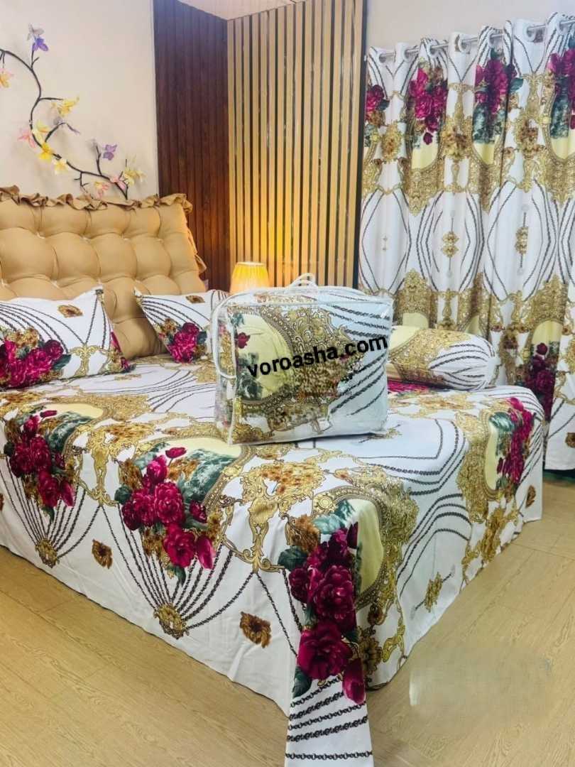 ৫ পিছ সেট প্রিমিয়াম কোয়ালিটি টুইল কটন ফেব্রিক্স কমফোর্টার